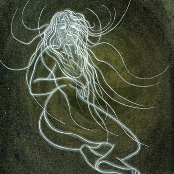 Peinture intitulée "nébuleuse" par Jean-Marc Kéraudren, Œuvre d'art originale, Huile