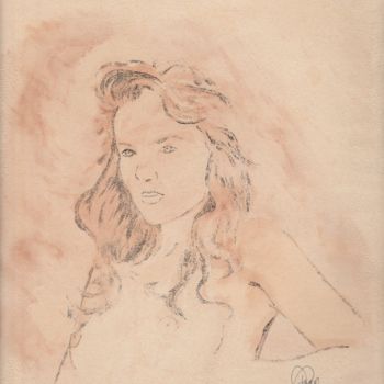 Drawing titled "Fachée" by Jean-Marc Kéraudren, Original Artwork, Ink