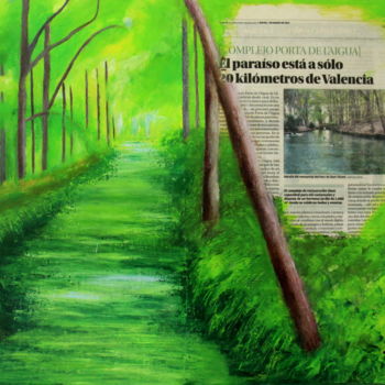 绘画 标题为“El Paraiso a 20km...” 由Jaime Martí, 原创艺术品, 油