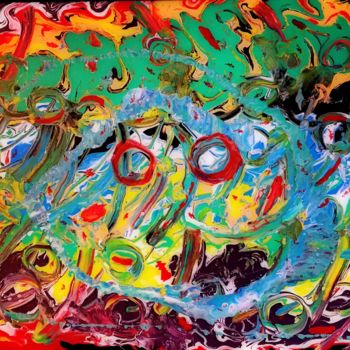 Картина под названием "Fear in the Forest" - Judith Mosley, Подлинное произведение искусства, Акрил