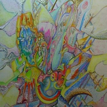 Картина под названием "vert de rage" - Jmmixt, Подлинное произведение искусства