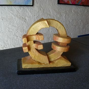 Скульптура под названием "2- l' euro" - Jmmixt, Подлинное произведение искусства, Другой