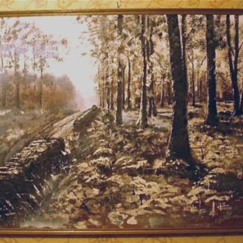 Картина под названием "la forêt   (acryliq…" - Jmmixt, Подлинное произведение искусства