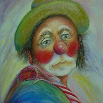 Painting titled "le clouwn    (paste…" by Jmmixt, Original Artwork