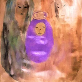 Malerei mit dem Titel "FAMILY HOLY" von Jmsbell, Original-Kunstwerk, Acryl