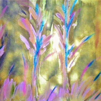 Painting titled "IN A GOLDEN FOREST…" by Jmsbell, Original Artwork, Acrylic