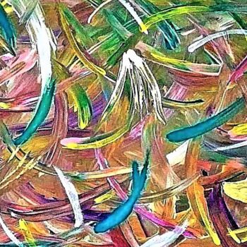 Картина под названием "SWIRLS OF SPRING!" - Jmsbell, Подлинное произведение искусства, Акрил