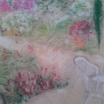 Painting titled "Jardin de reve île…" by Jean-Marc Subira, Original Artwork, Pastel
