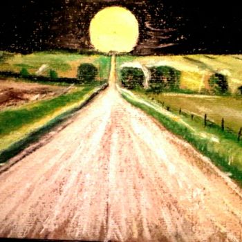 Peinture intitulée "Chemin vers l infini" par Jean-Marc Subira, Œuvre d'art originale, Pastel