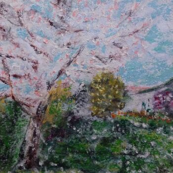 Peinture intitulée "Pink Spring" par Jean-Marc Subira, Œuvre d'art originale, Pastel