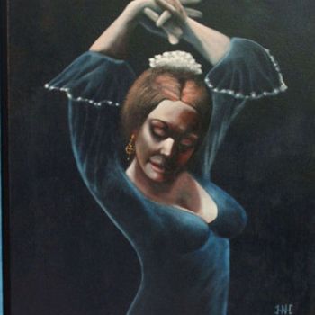 Pittura intitolato "gitane" da Jean-Noel Cognet, Opera d'arte originale