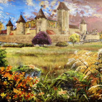 Peinture intitulée "Reflets d'automne b…" par Josué Nicolas, Œuvre d'art originale, Huile