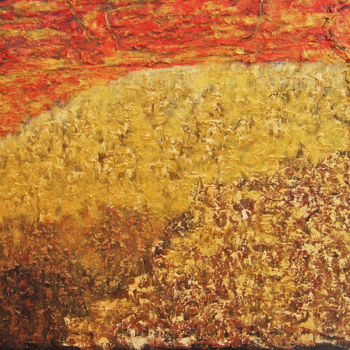 Painting titled "Gold Rush" by Jo Moore, Original Artwork, Oil