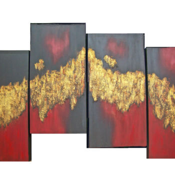Painting titled "Golden Transition--…" by Jo Moore, Original Artwork, Oil