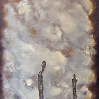Painting titled "Philosophers Path X…" by Jo Moore, Original Artwork, Oil Mounted on Wood Stretcher frame