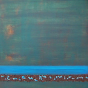 Картина под названием "Turquoise Trail II" - Jo Moore, Подлинное произведение искусства, Масло