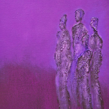 Peinture intitulée "Shaman Singers VI-s…" par Jo Moore, Œuvre d'art originale, Huile