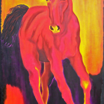 绘画 标题为“Mustang Sally” 由Jo Moore, 原创艺术品, 油