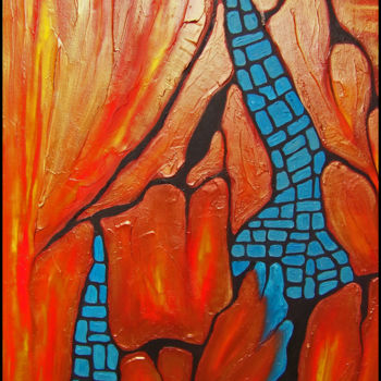 Peinture intitulée "Sedona" par Jo Moore, Œuvre d'art originale, Huile