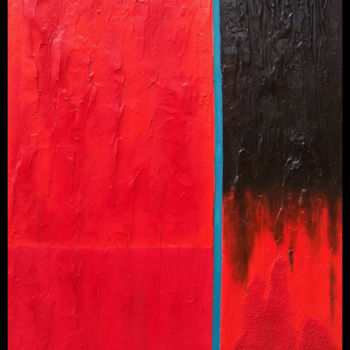 Картина под названием "Tres Rojos" - Jo Moore, Подлинное произведение искусства, Масло