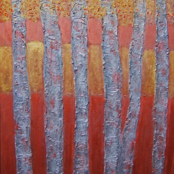 Painting titled "Autumn Glow---36x24…" by Jo Moore, Original Artwork, Oil