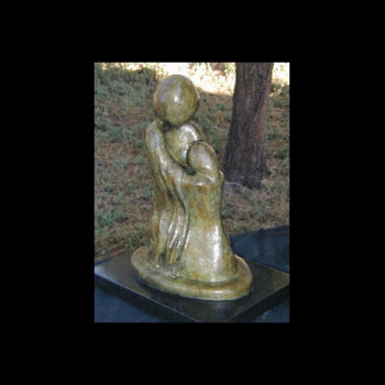 Sculpture intitulée "Mother and Child---…" par Jo Moore, Œuvre d'art originale, Métaux