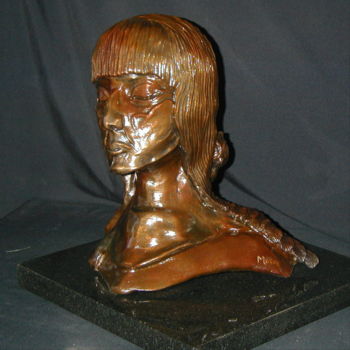 雕塑 标题为““LA CURANDERA”, BRO…” 由Jo Moore, 原创艺术品, 金属