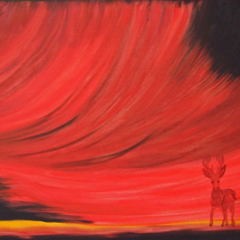 Картина под названием "Evening Glow" - Jo Moore, Подлинное произведение искусства, Масло