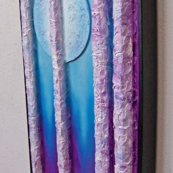 Painting titled "Moonglow I--- 3 dim…" by Jo Moore, Original Artwork, Oil