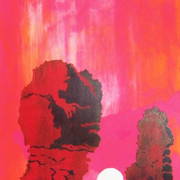 Printmaking titled "Chimney Rock---Luna…" by Jo Moore, Original Artwork, Screenprinting