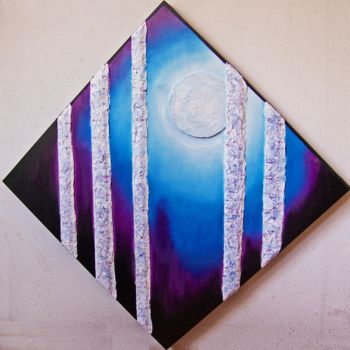 Peinture intitulée "Moonglow IV--- 3 Di…" par Jo Moore, Œuvre d'art originale, Huile