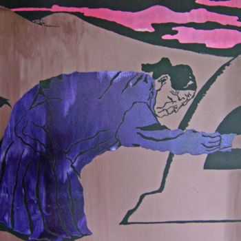 Printmaking titled "Anasazi: Descendant…" by Jo Moore, Original Artwork, Screenprinting