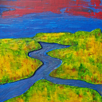 Pintura titulada "El Rio" por Jo Moore, Obra de arte original, Oleo