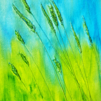 Malerei mit dem Titel "Spring's Rejoinder…" von Jo Moore, Original-Kunstwerk, Öl