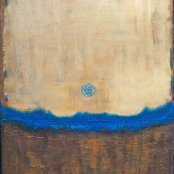 Painting titled "Luna Azul" by Jo Moore, Original Artwork, Oil