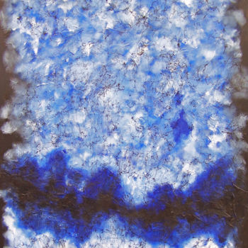 Ζωγραφική με τίτλο "Shades of Sapphire…" από Jo Moore, Αυθεντικά έργα τέχνης, Λάδι