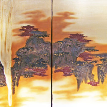 Картина под названием "Autumn's Song---dip…" - Jo Moore, Подлинное произведение искусства, Масло