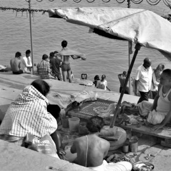 Photography titled "India-Varanasi-Ghat" by Joachim Mews, Original Artwork, Digital Photography