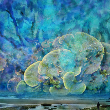 Digitale Kunst mit dem Titel "Cote d'Opale 24" von Jialba, Original-Kunstwerk, Aquarell