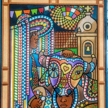 Peinture intitulée "Folcler Bumba meu B…" par J.M.Abreu, Œuvre d'art originale, Acrylique