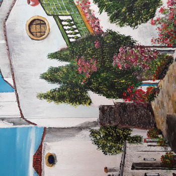 Painting titled "Cadaques" by Joan Cos, Original Artwork, Oil
