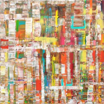 Картина под названием "Urban nexus 21" - Joan Llaverias, Подлинное произведение искусства, Акрил Установлен на Деревянная ра…