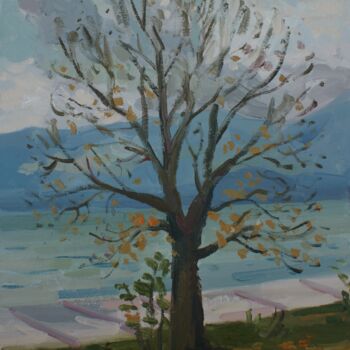 Painting titled "Tree" by Joan Mato, Original Artwork, Oil