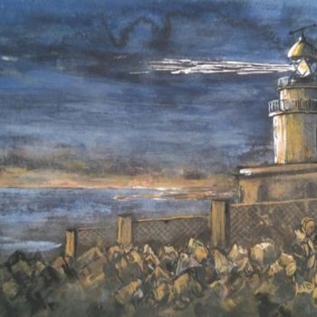 Pintura intitulada "Faro la Nao" por Joana Bisquert Mari, Obras de arte originais, Tinta