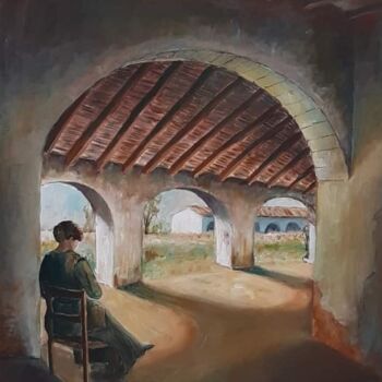 Pintura intitulada "Silencio" por Joana Bisquert Mari, Obras de arte originais, Acrílico Montado em Painel de madeira