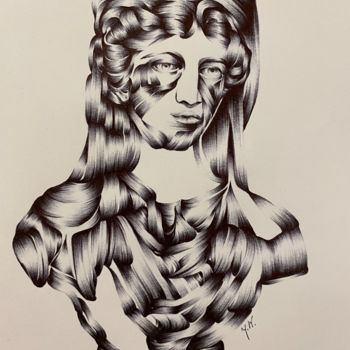 Dessin intitulée "Demeter" par Joanna W, Œuvre d'art originale, Stylo à bille
