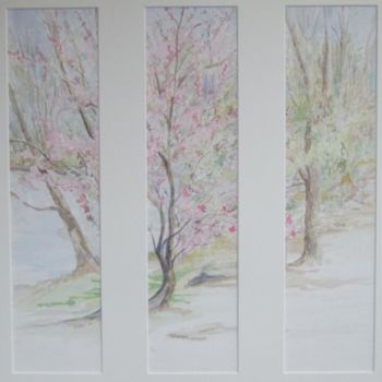 Schilderij getiteld "Spring Beauties (wa…" door Joan Cole, Origineel Kunstwerk, Olie