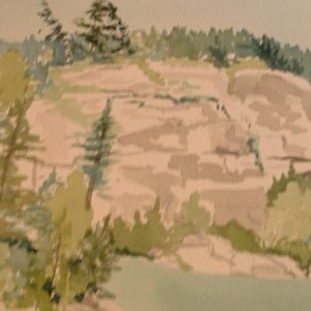 Malarstwo zatytułowany „Lake Merrawaska, Ga…” autorstwa Joan Cole, Oryginalna praca, Olej