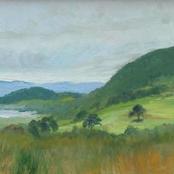 Peinture intitulée "The View 9 AM" par Joan Cole, Œuvre d'art originale, Huile