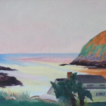 Schilderij getiteld "Manana at Sunrise" door Joan Cole, Origineel Kunstwerk, Olie